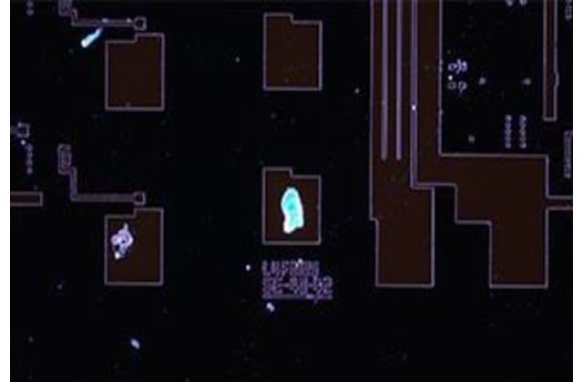 Остатки полимеров на поверхности при темнопольном освещении